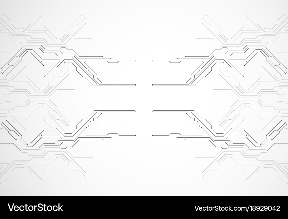 Abstract technology circuit board communication vector image