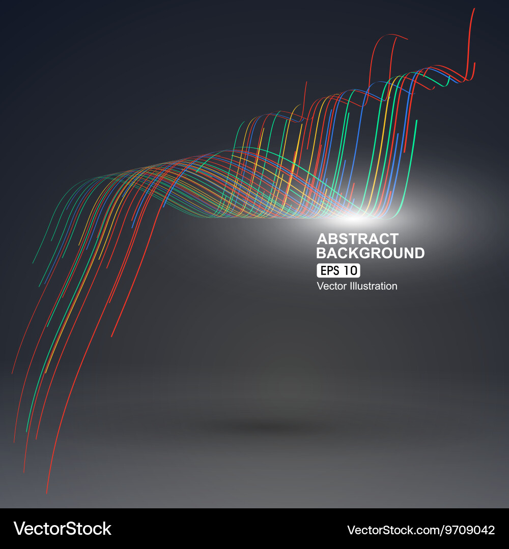 Colourful curve composition have a sense vector image