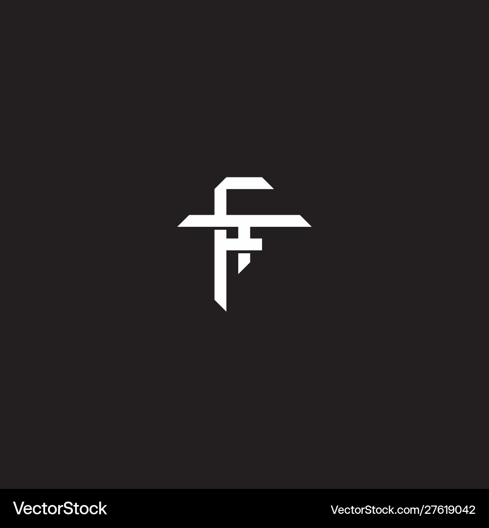 FT Monogram Logo - Interlocking Initials vector image