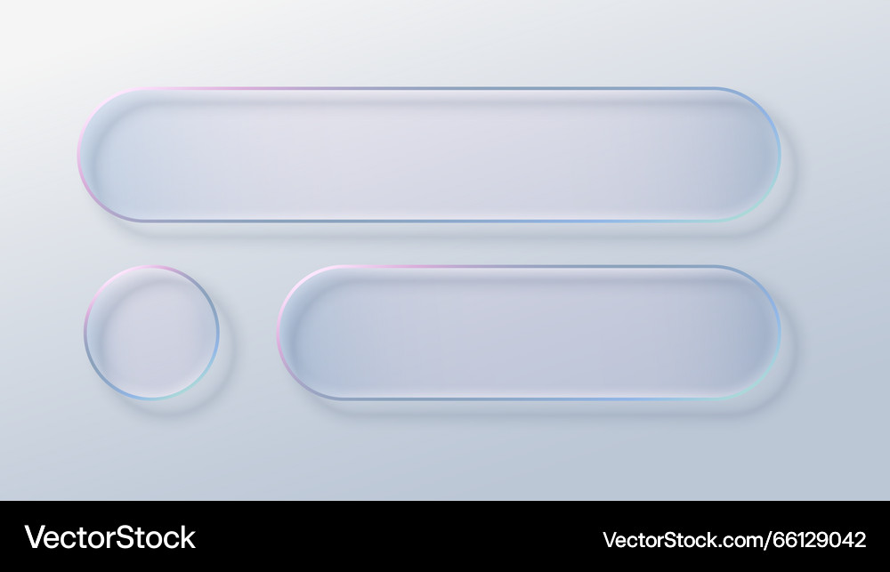 Glass Button UI Elements – Royalty-Free Vector | VectorStock
