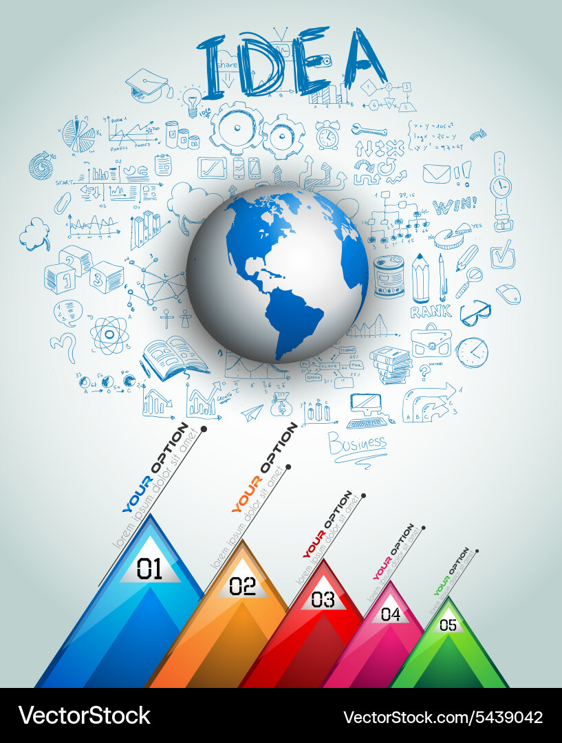Idea concept layout for brainstorming vector image