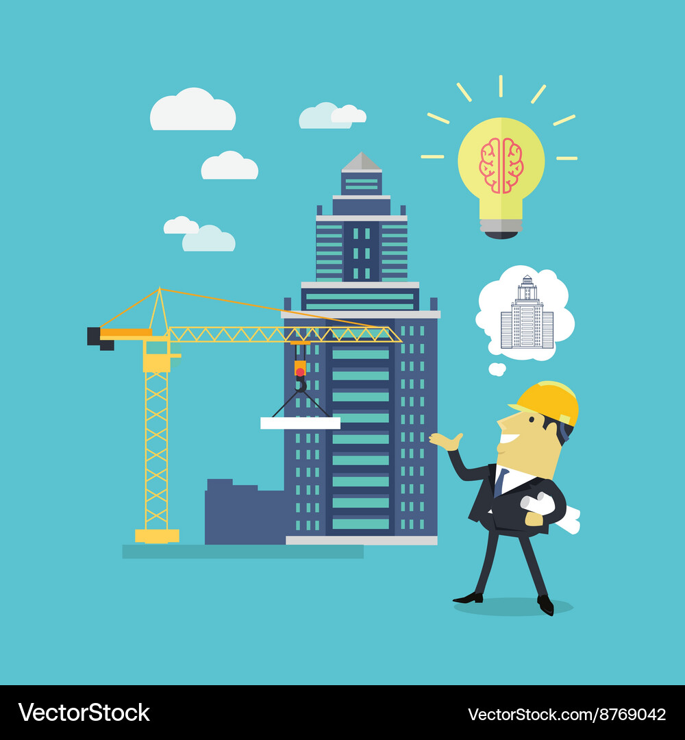 Implementation ideas architect Vector Image