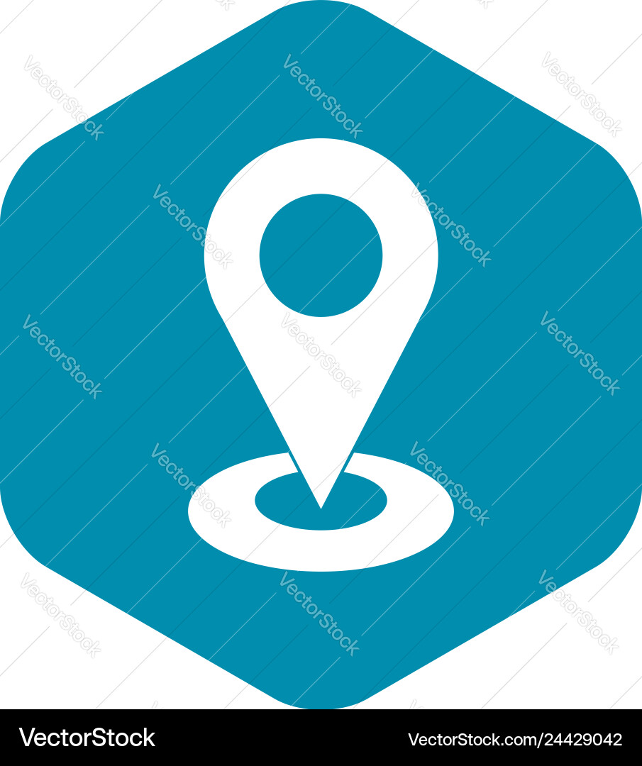 Map pointer icon simple style Map pointer icon simple style vector image