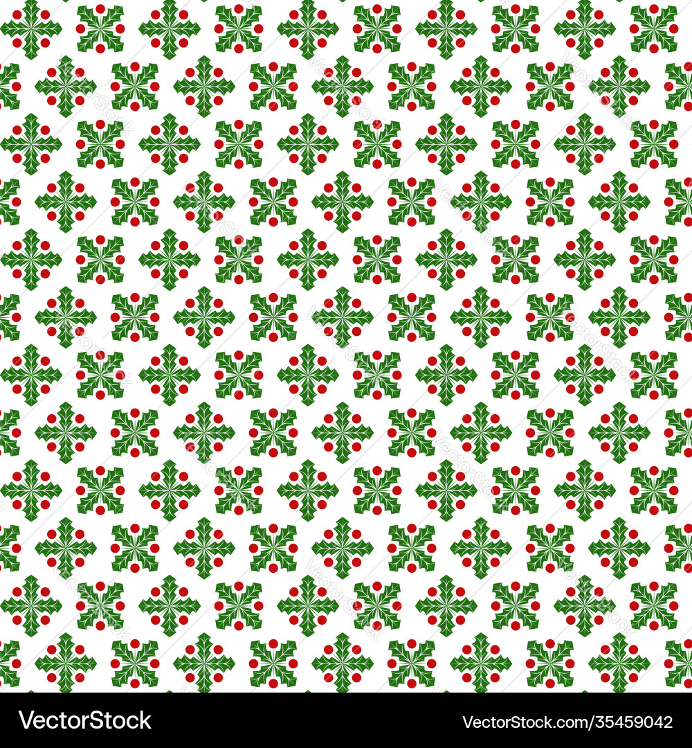 Seamless pattern with abstract image mistletoe Seamless pattern with abstract image mistletoe vector image