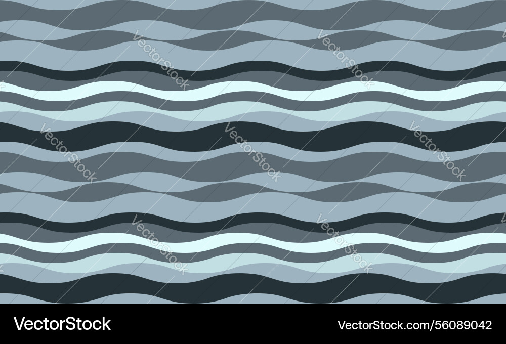 Serene grayscale wavy pattern abstract flowing vector image