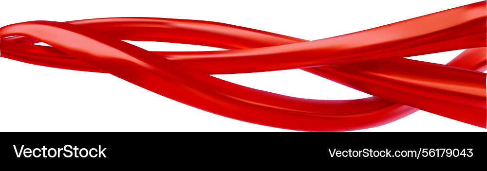 3d of abstract shape red 3d of abstract shape red vector image