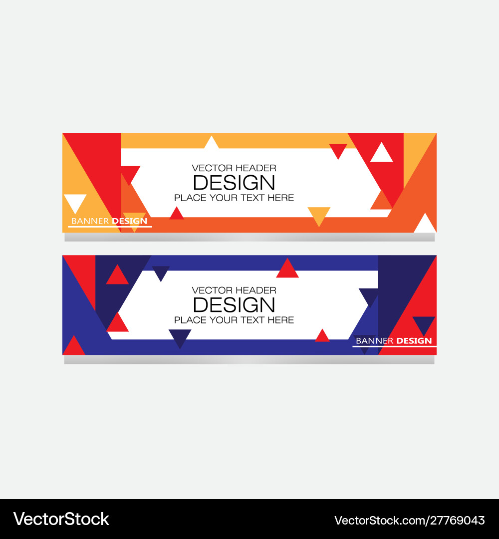 Abstract design banner web template vector image