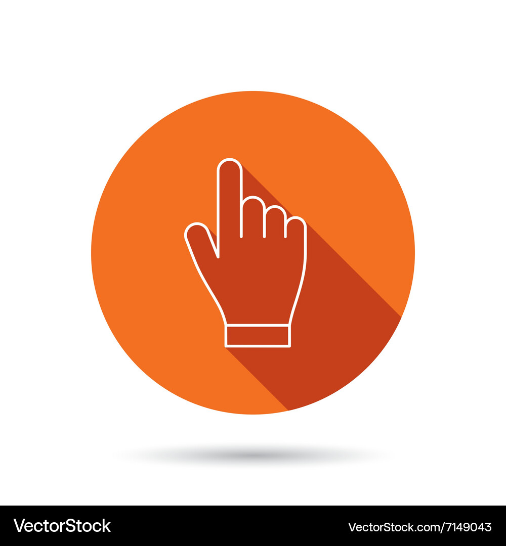 Click hand icon press or push pointer sign Vector Image
