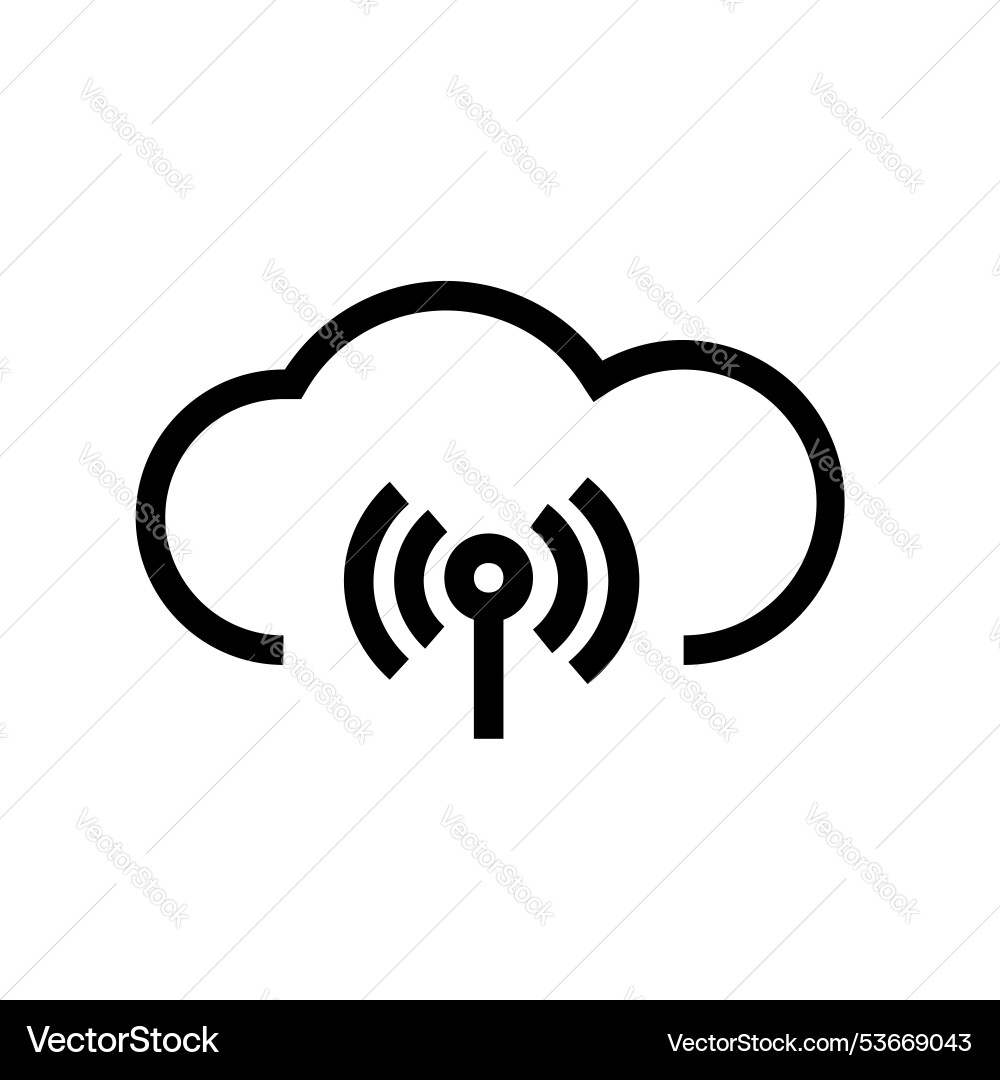 Cloud computing icon outline style design Cloud computing icon outline style design Vector Image