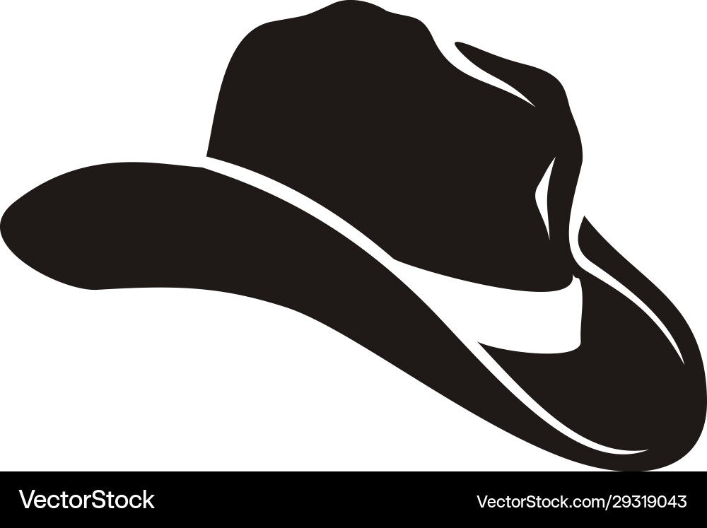 Cowboy Sheriff Hat - Wild West Logo vektorbild