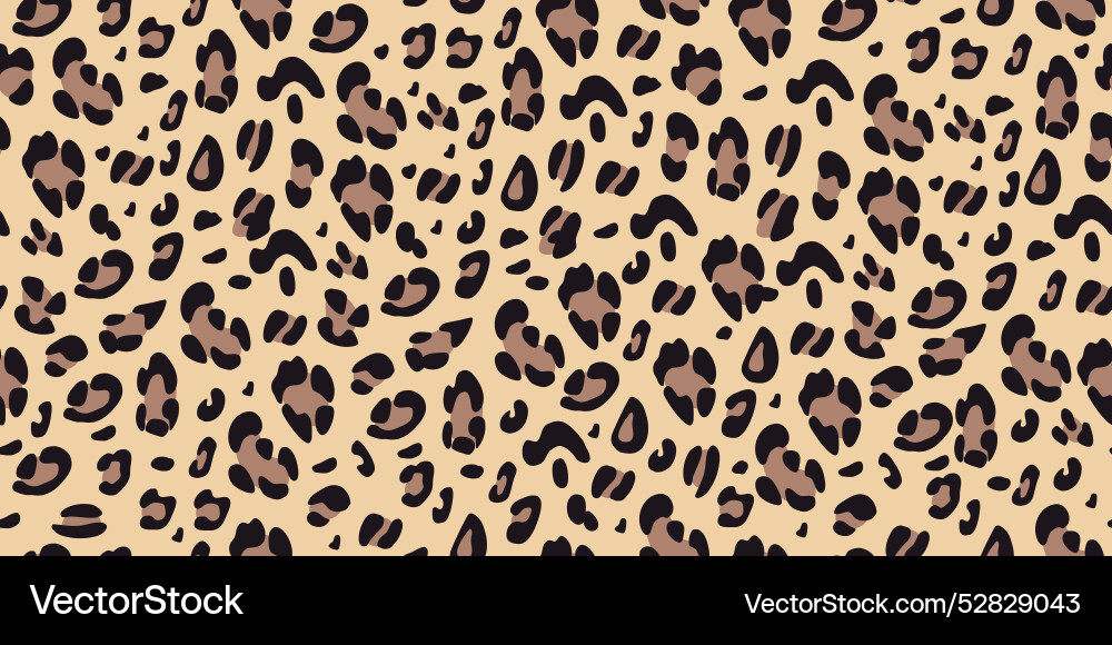 Leopard Print Seamless Pattern vector image