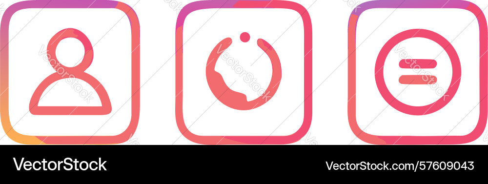 Personal profile and actions icon set design vector image