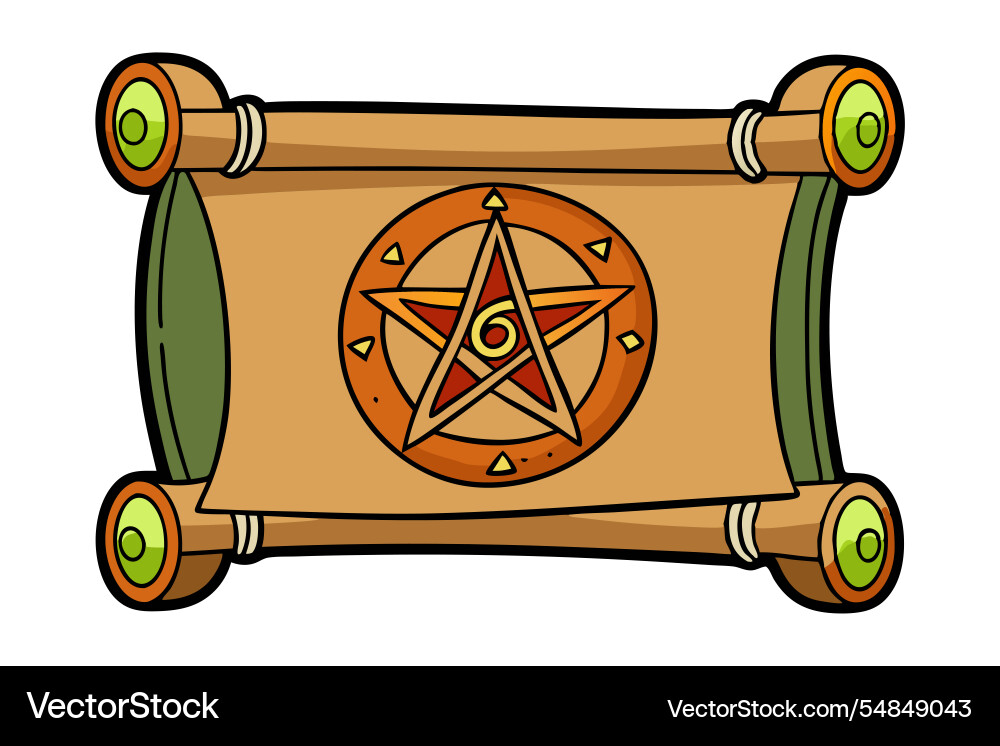 Playful of a magical scroll with intricate Playful of a magical scroll with intricate vector image