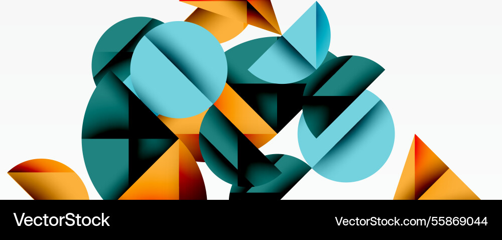 Abstract geometric background with layered Vector Image