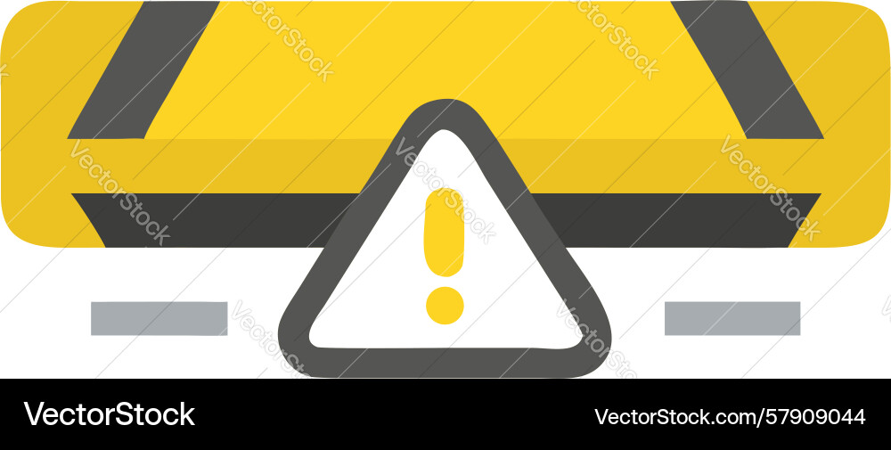 Device with warning triangle for alerts Vector Image