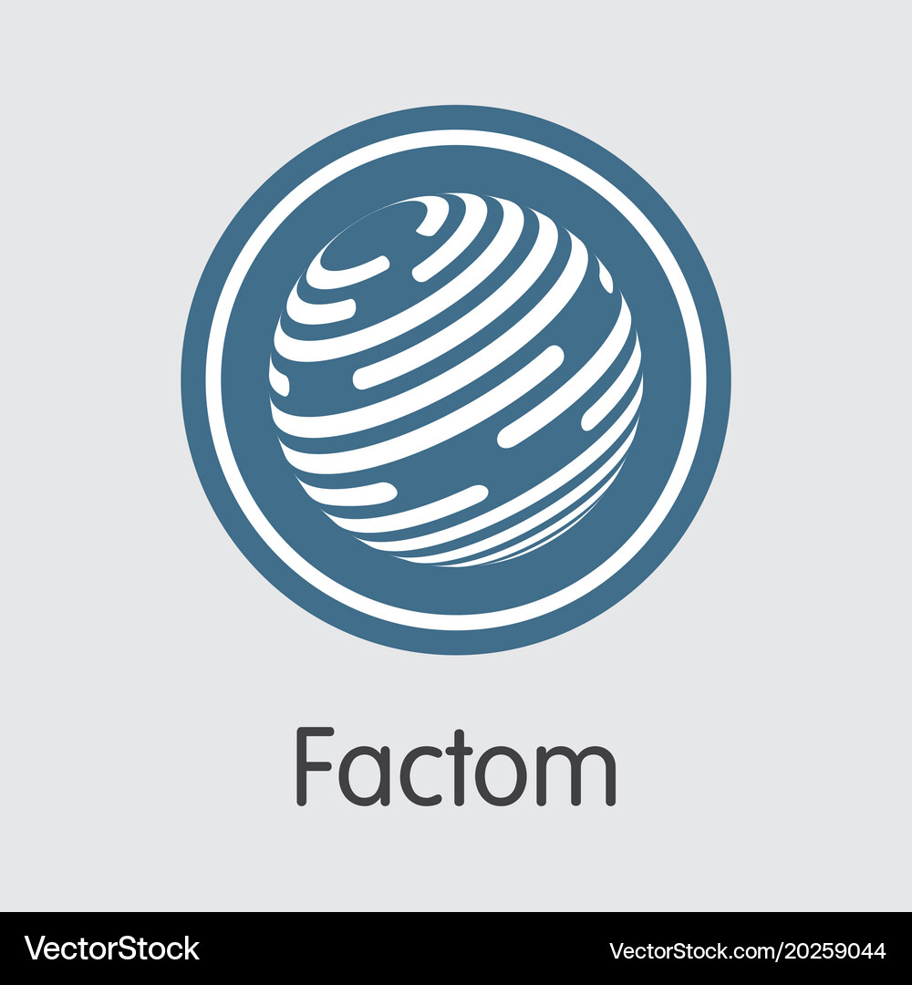 Factom - cryptocurrency icon – Royalty-Free Vector | VectorStock