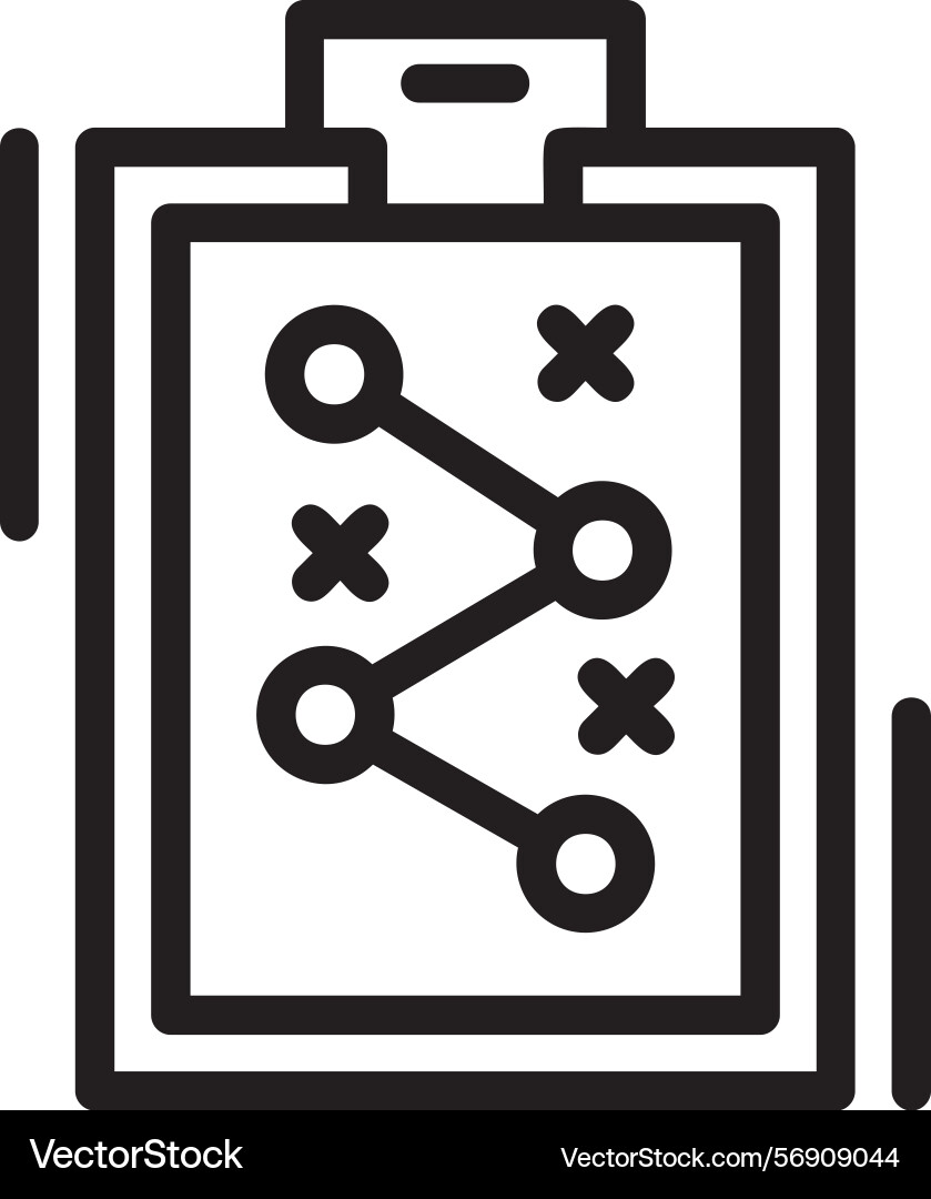 Strategy linear style icon design Vector Image
