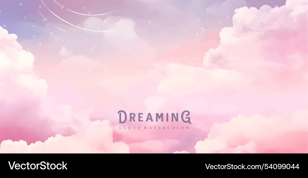 Sugar cotton pink clouds design background Sugar cotton pink clouds design background Vector Image
