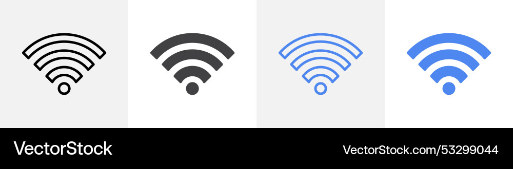 Wifi icon set use for web ui or app vector image