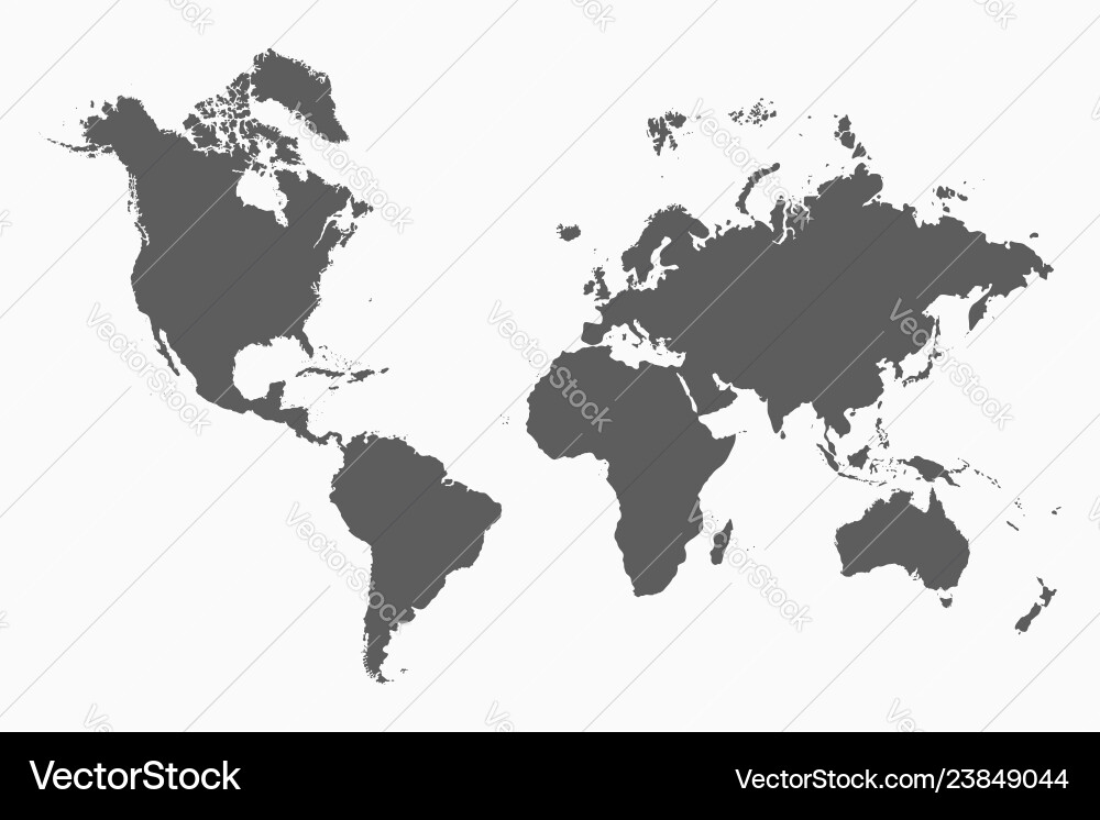 World Map Outline vector image