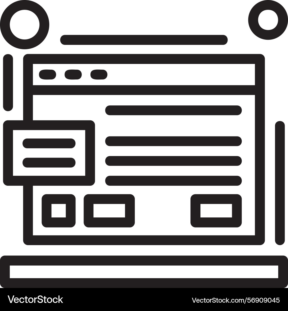 Ad copy linear style icon design Vector Image