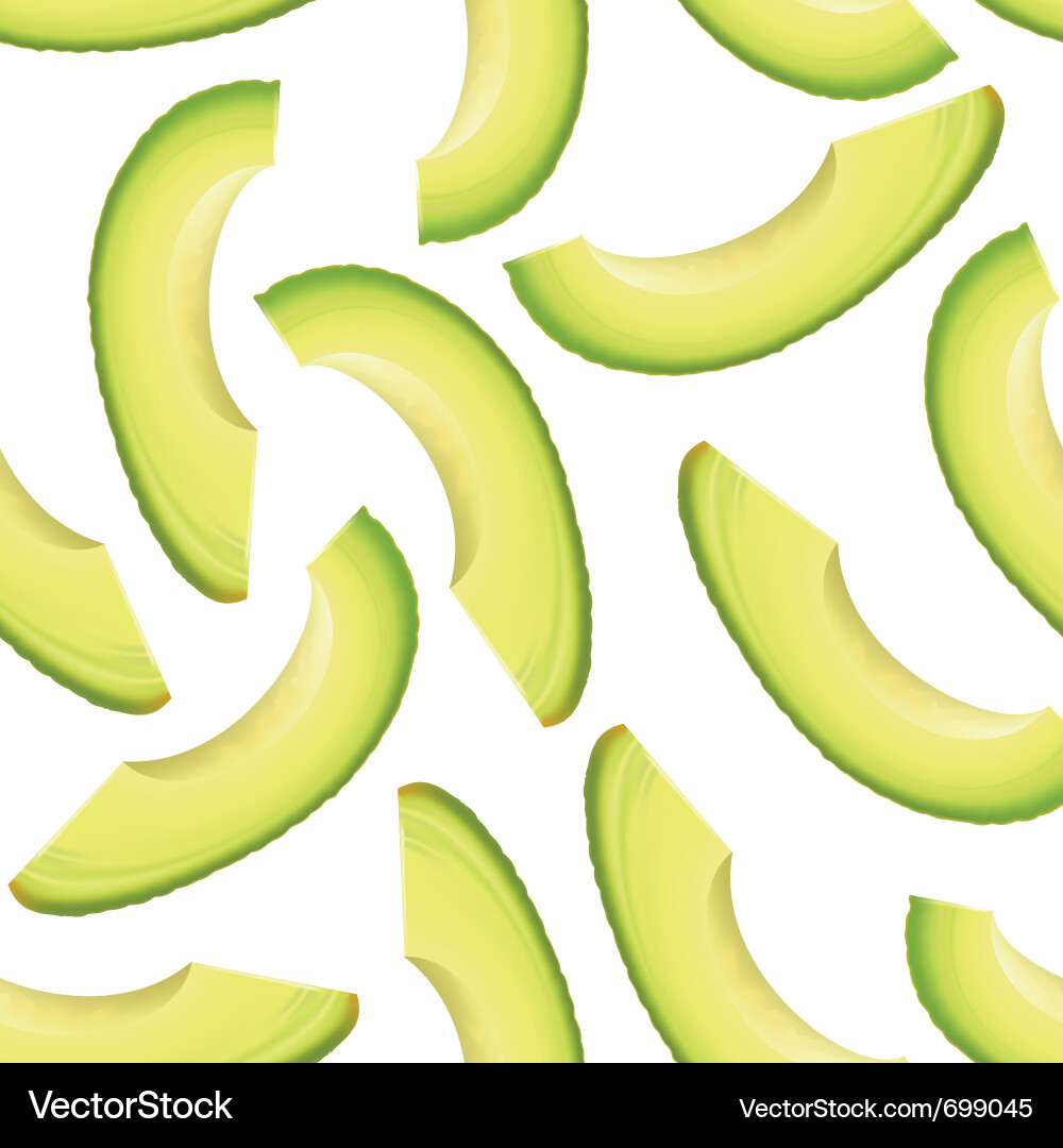 Avocado Slice Seamless Pattern vector image