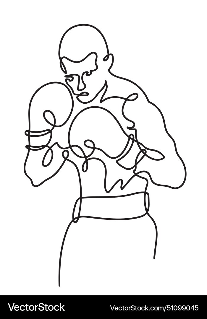 Boxer with gloves training Royalty Free Vector Image