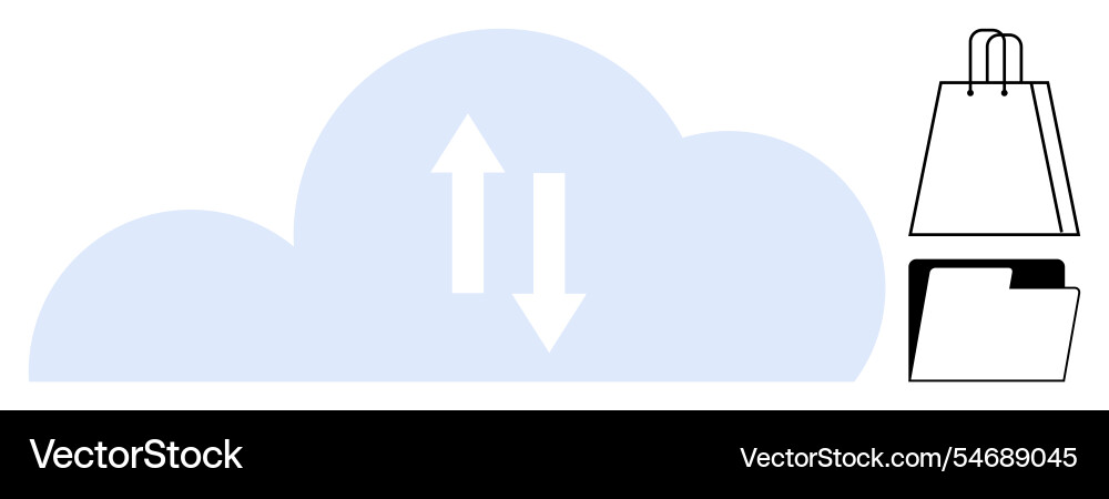 Cloud computing storage and data transfer concept Cloud computing storage and data transfer concept vector image