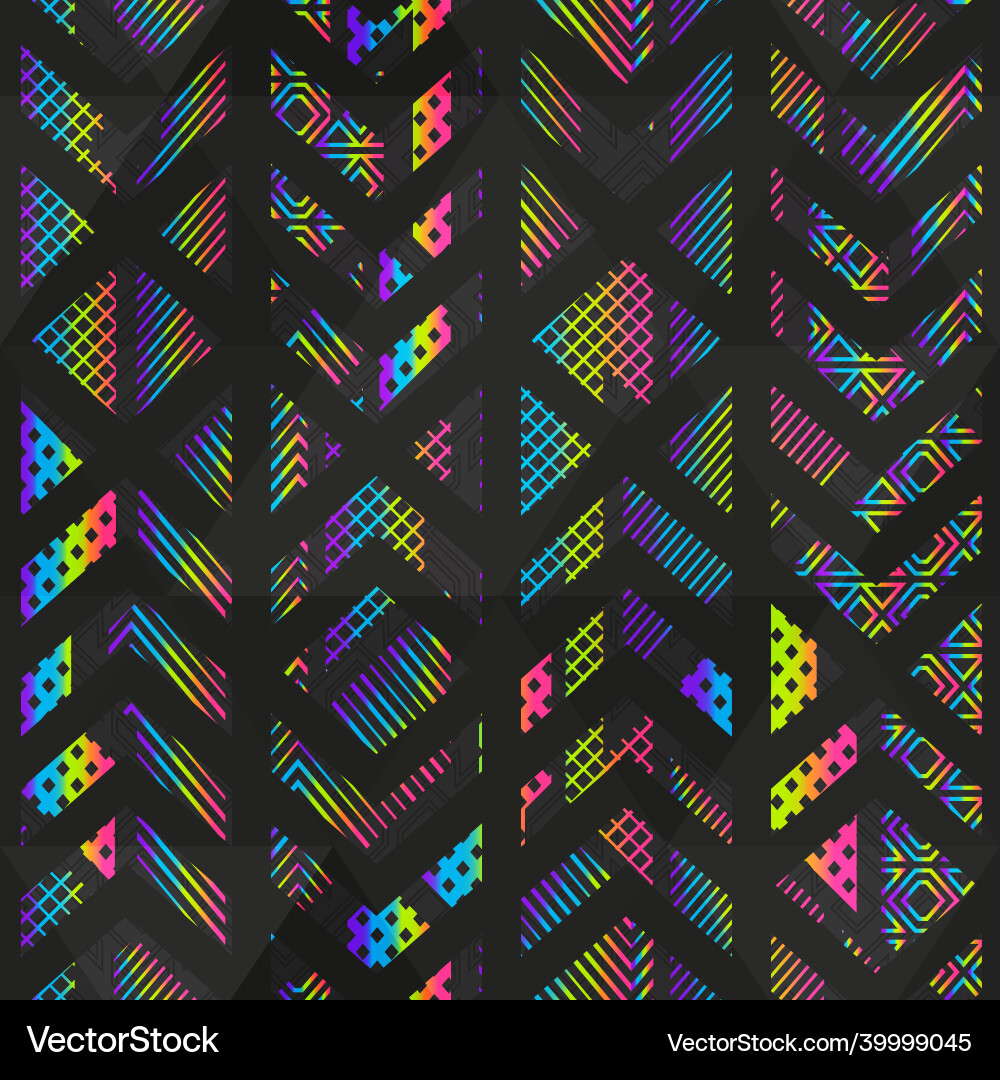 Geometric Spectrum Pattern vector image