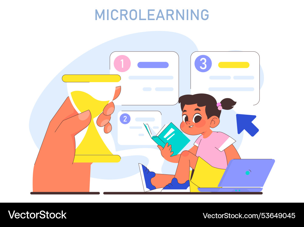 Microlearning modern approach to learning new Microlearning modern approach to learning new vector image