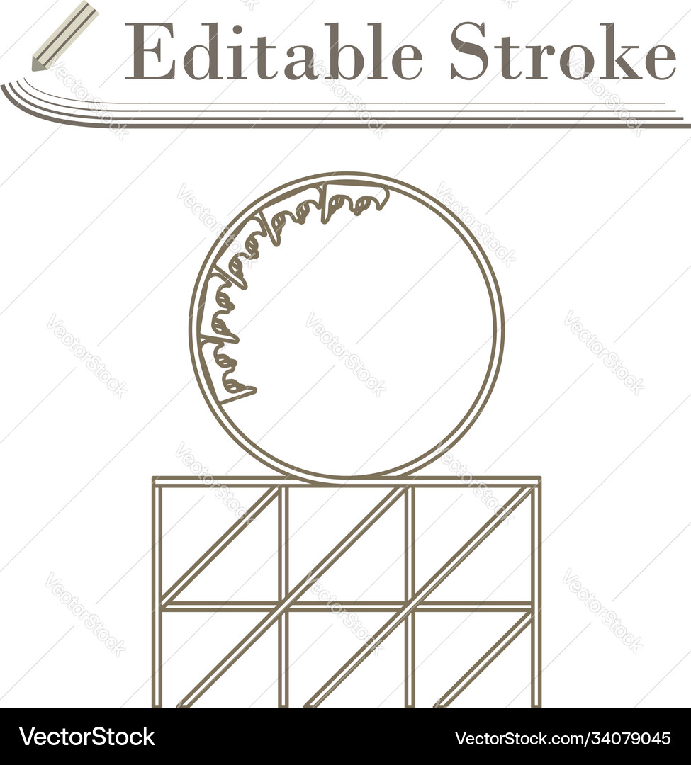 Roller coaster loop icon Roller coaster loop icon vector image