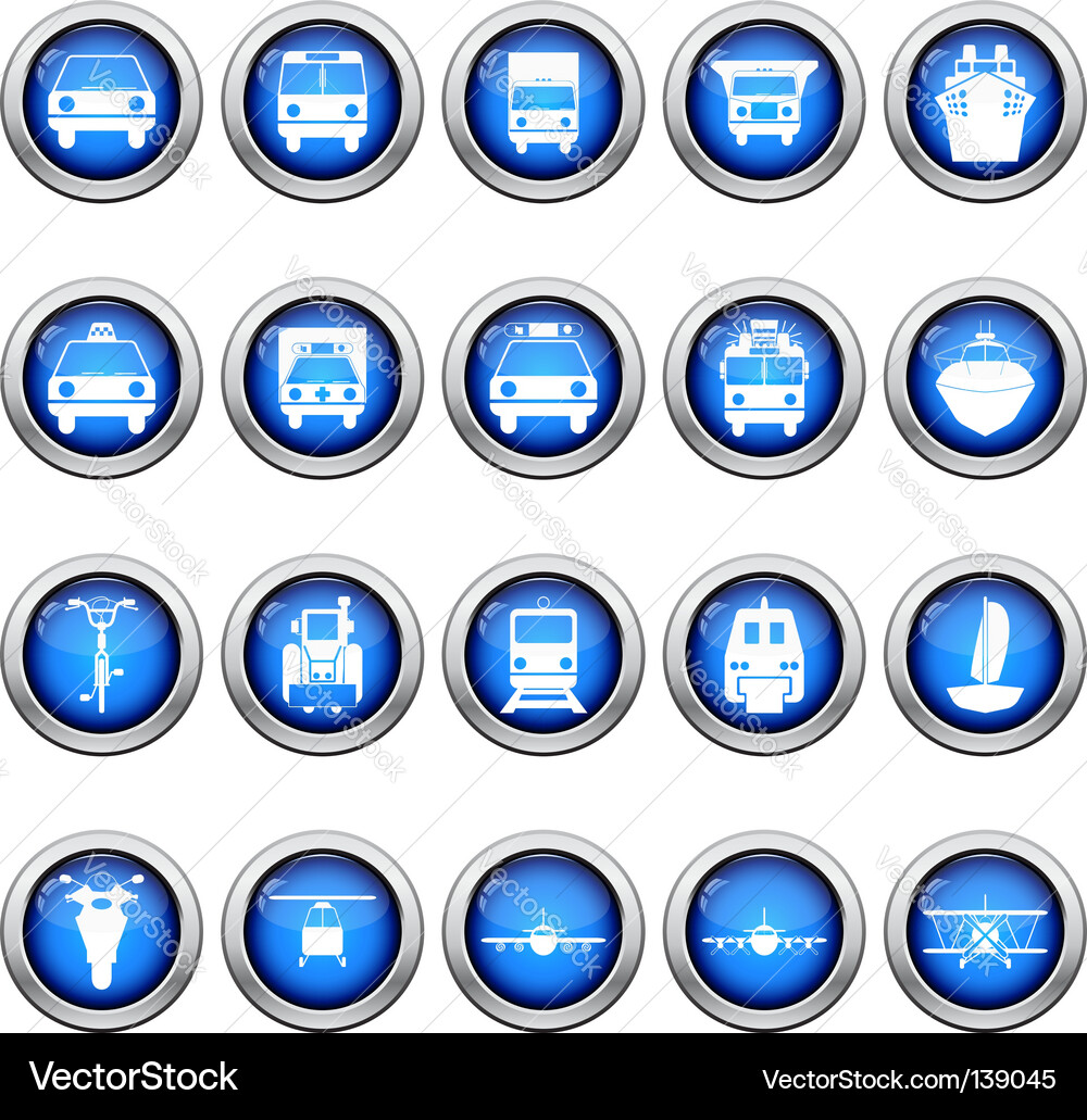 Transportation Icon Set Vector Image