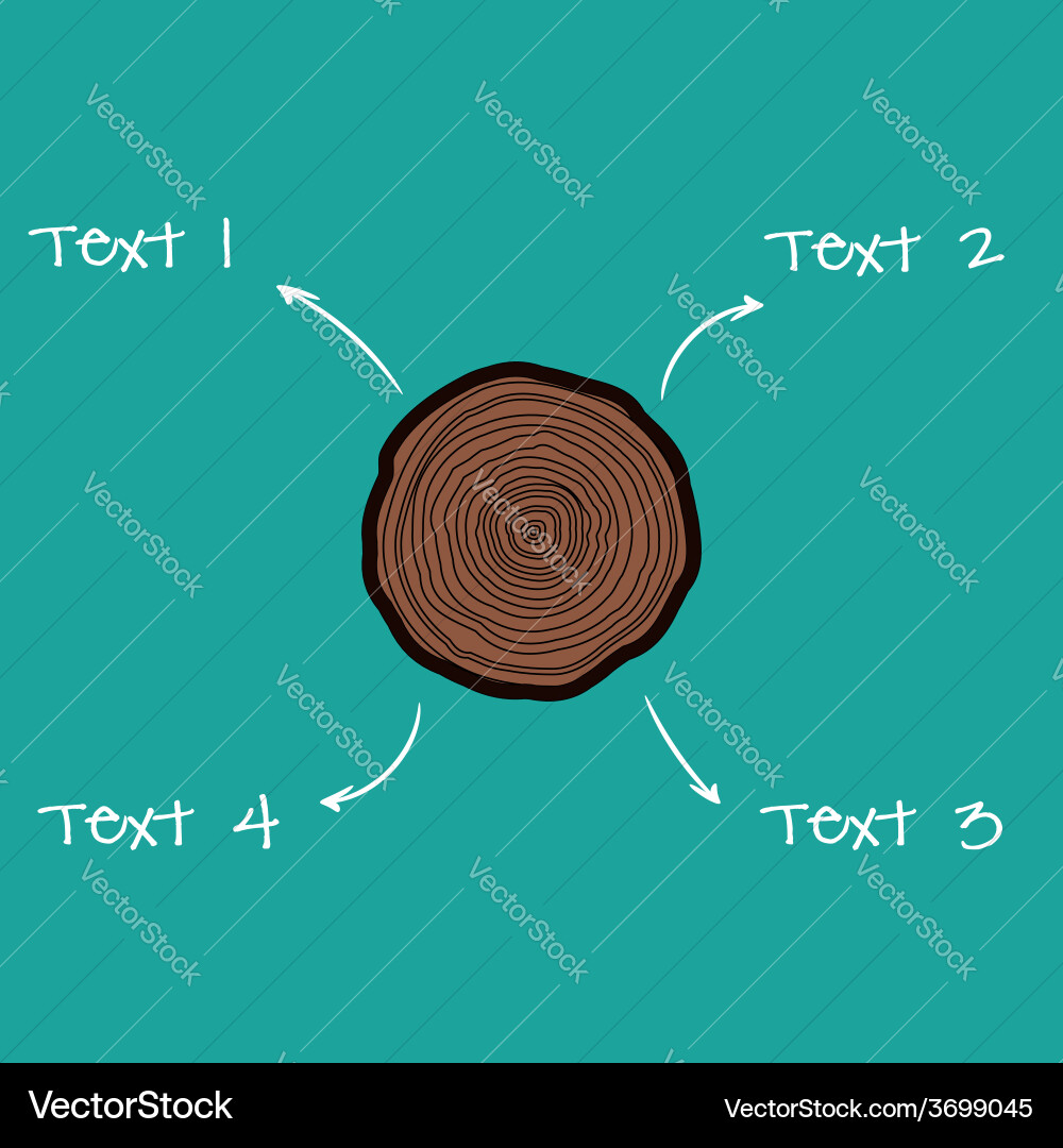 Tree rings scheme Vector Image