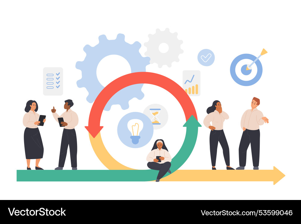 Agile scrum methodology flexible business process Agile scrum methodology flexible business process vector image