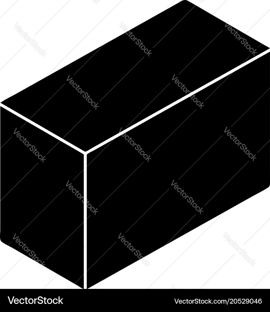 Cement block icon simple style Vector Image