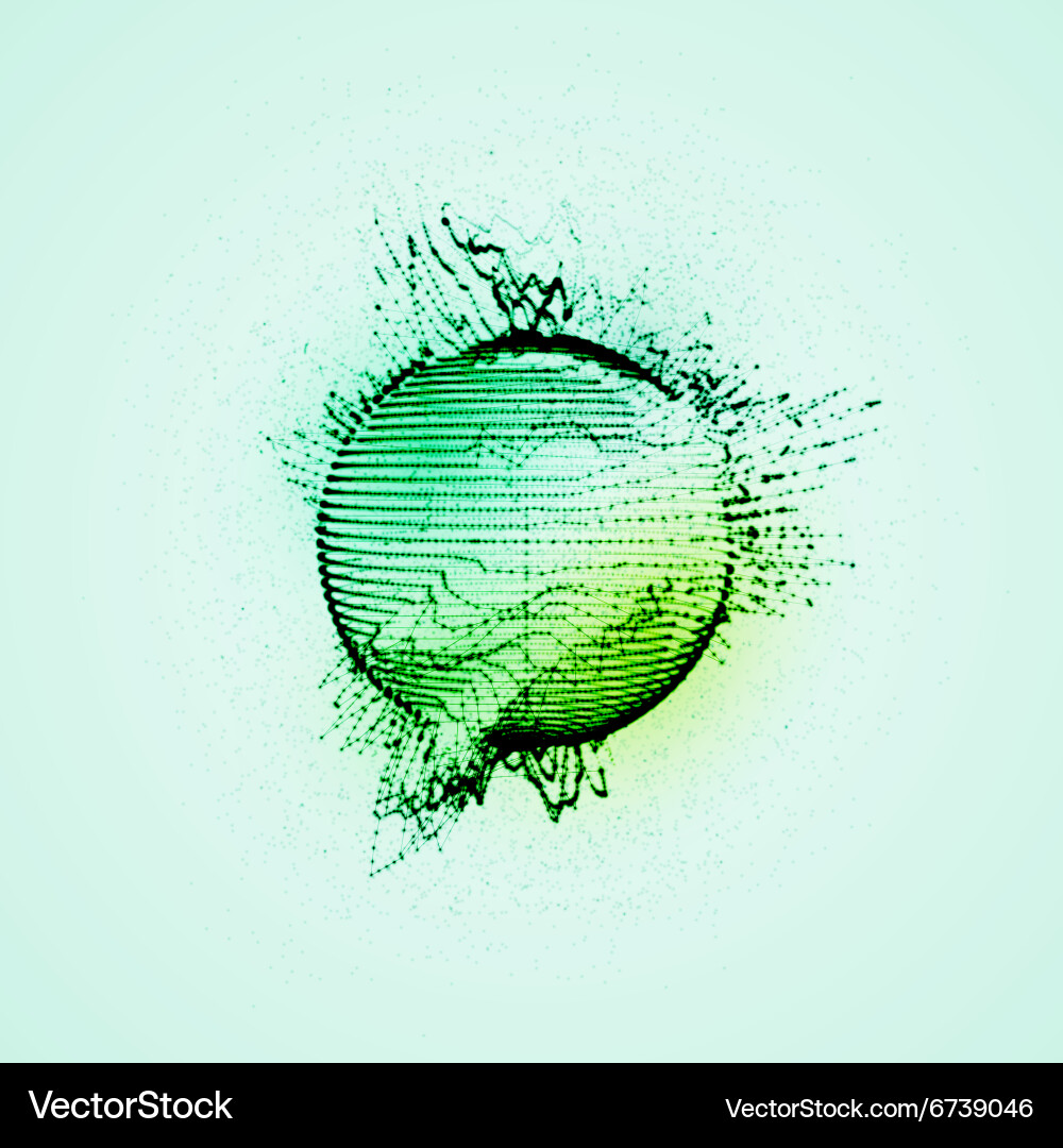 Dynamic Particle Sphere vector image