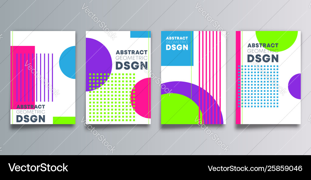 Set minimal geometric design background Set minimal geometric design background vector image