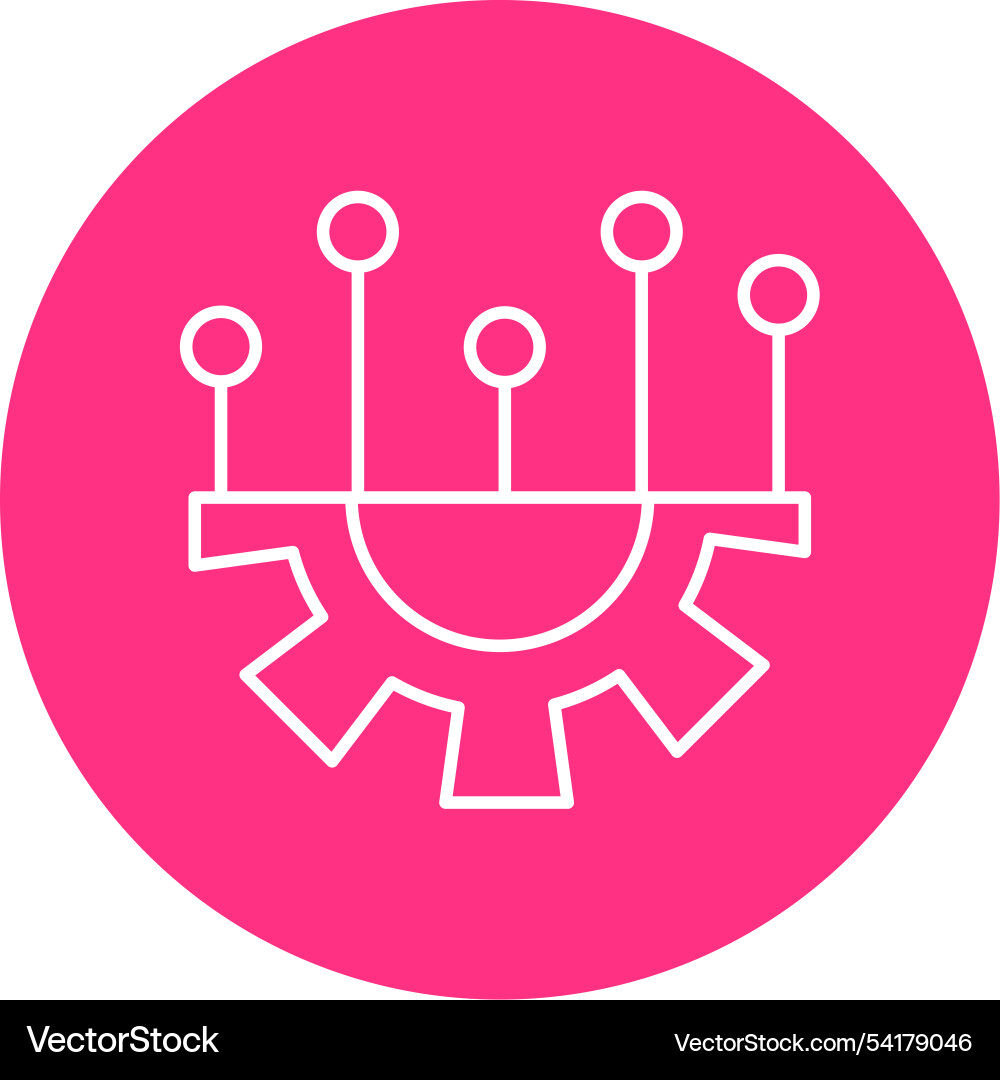 Setting line circle icon Vector Image