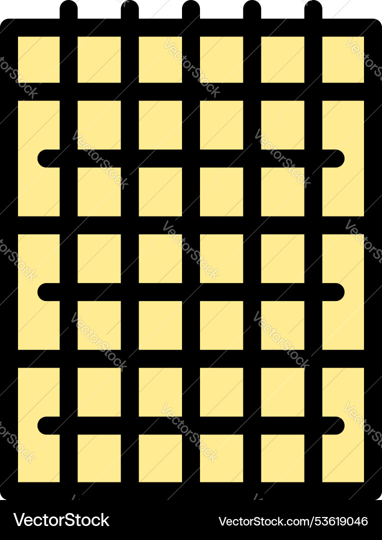 Yellow notepad with spiral binding showing blank Yellow notepad with spiral binding showing blank vector image