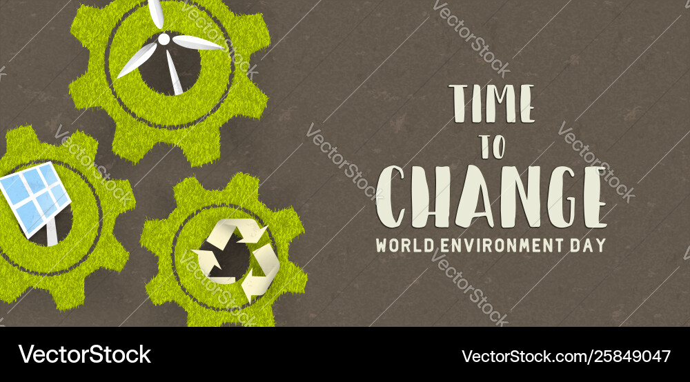 Environment day card green technology concept Environment day card green technology concept vector image