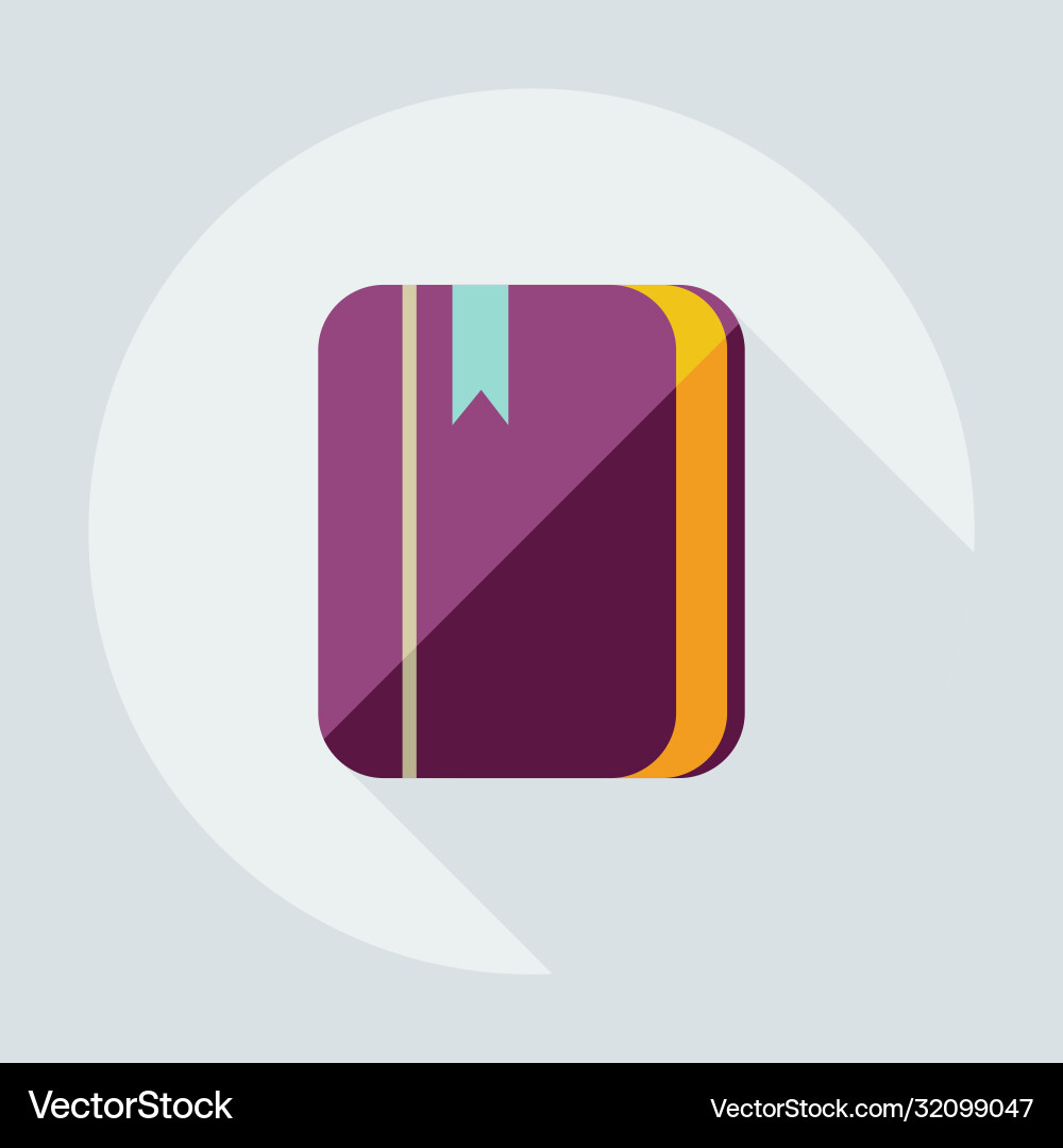 Flat modern design with shadow icon notebook vector image