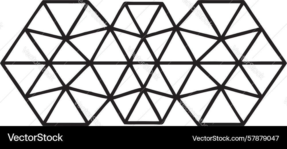 Geometric triangular grid abstract structural vector image