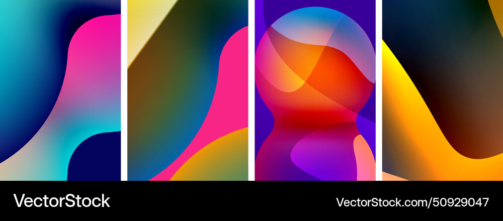 Liquid abstract shapes with gradient colors Liquid abstract shapes with gradient colors vector image