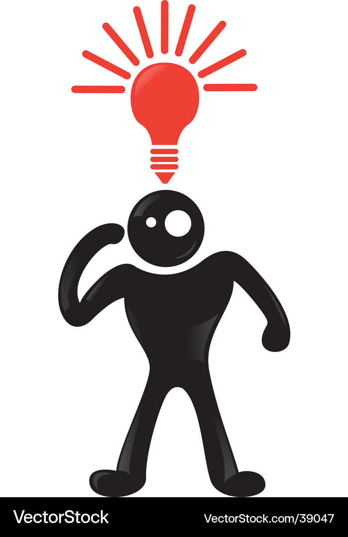 Man with Idea Concept Vector Image