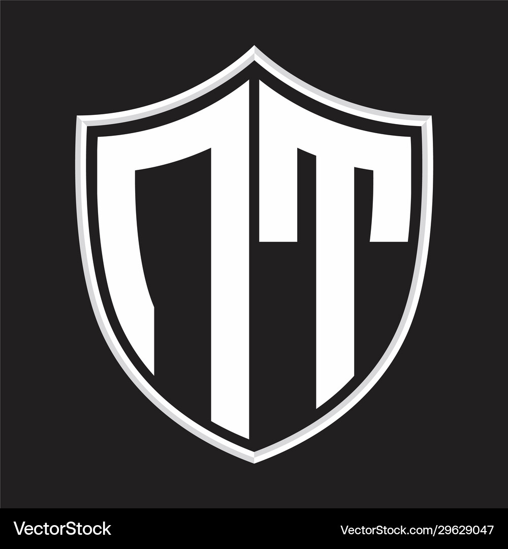 Nt logo monogram with shield shape isolated – Royalty-Free Vector ...