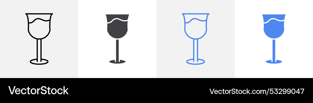 Wine glass icon set use for web ui or app Vector Image