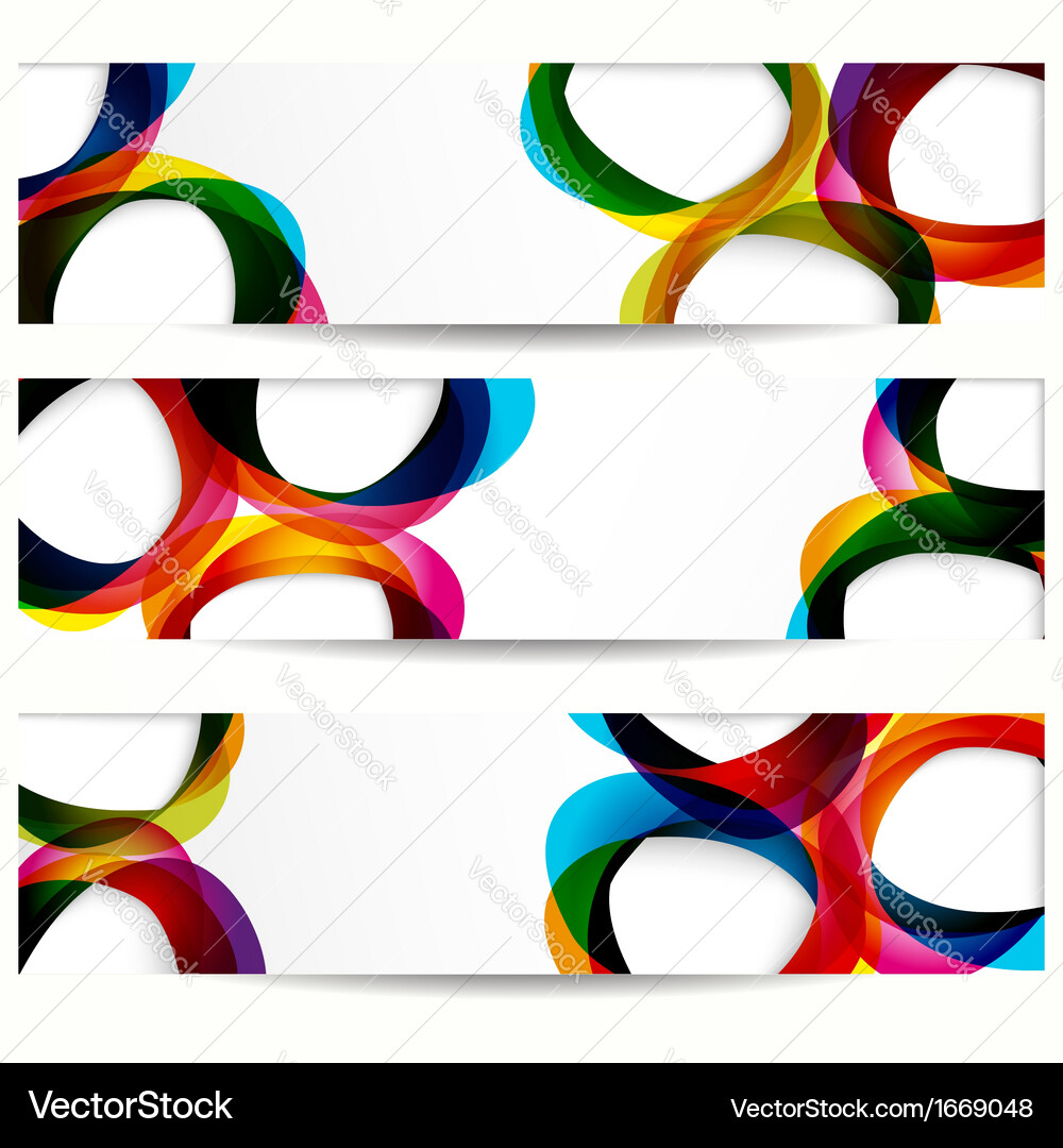 Abstract banner with forms empty frames Vector Image
