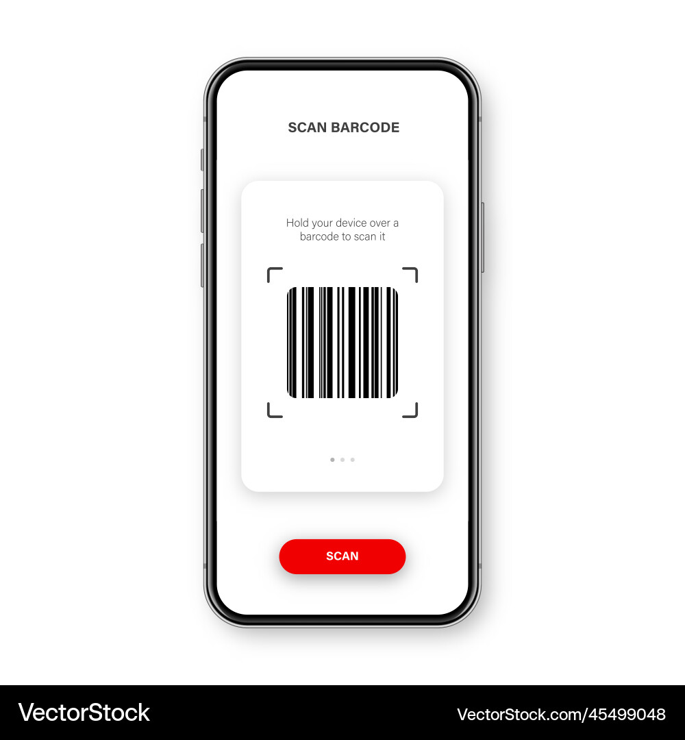 Barcode scanner reader app for smartphone Barcode scanner reader app for smartphone vector image