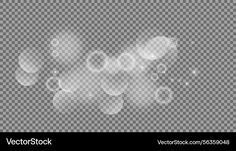 Bokeh circles on transparent background Bokeh circles on transparent background vector image