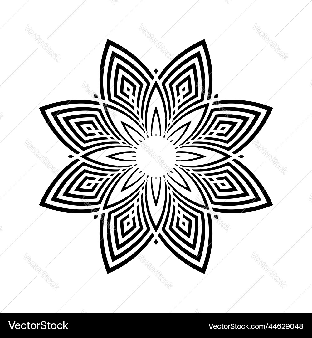 Circle pattern in flower shape Vector Image